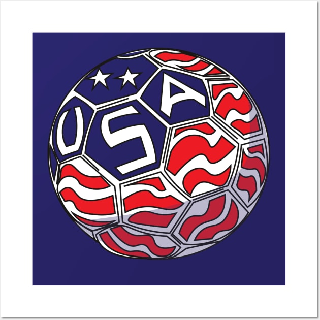 USA Soccer Ball Wall Art by MAS Design Co